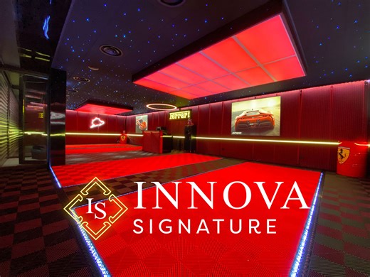 Aménagement de Bureaux sur-mesure, Salles de Cinéma, Salles de jeux | Création Ciel Étoilé plafond tendu | INNOVA SIGNATURE