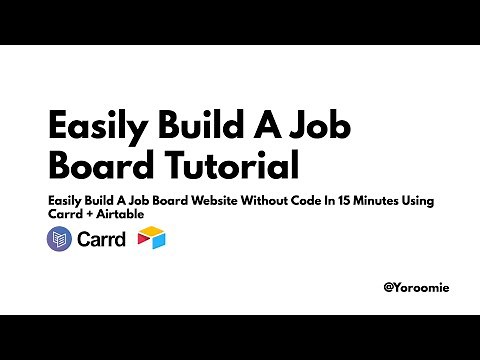 Easily Build A Job Board Without Code Using Carrd & Airtable In 15 Minutes