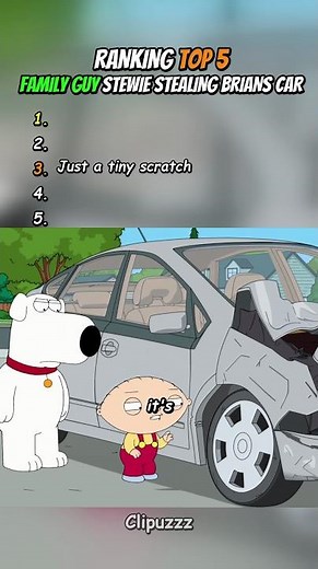 Family Guy Top 5 Stewie Stealing Brian’s Car Moments 😂🚗