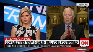 Congressman Mo Brooks explains why he's still a no on the health care bill even after a meeting with GOP leaders: "This is the largest Republican welfare program in the history of the Republican party and we are being asked to vote for it." http://cnn.it/2niiVJu | Erin Burnett OutFront