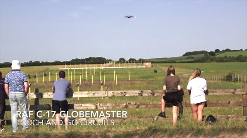 Huge C-17 Globemaster Touch and Go Circuits