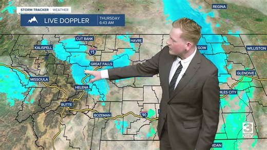 Blizzard in northeast Montana, heavy snow falling in the mountains - Thursday, April 23