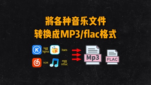 将各种音乐文件转换成MP3/flac格式
