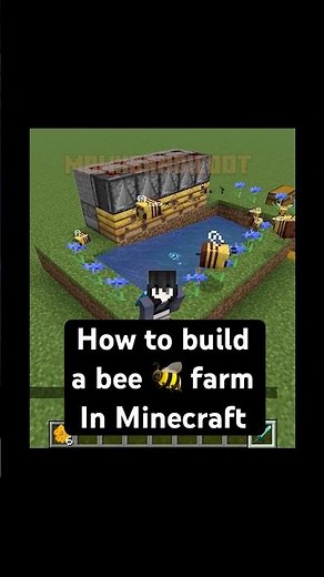 How to build a bee farm 🐝 #minecraft #minecraftbuilding #minecrafttutorial #minecraftmemes #gaming