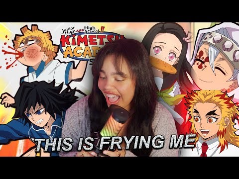 Demon Slayers in HIGH SCHOOL?!? a CHAOTIC MESS...mostly Zenitsu | Demon Slayer Spin-off Reaction
