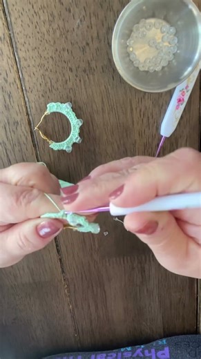 Awesome earrings easy to make #crochet #diy #tutorial