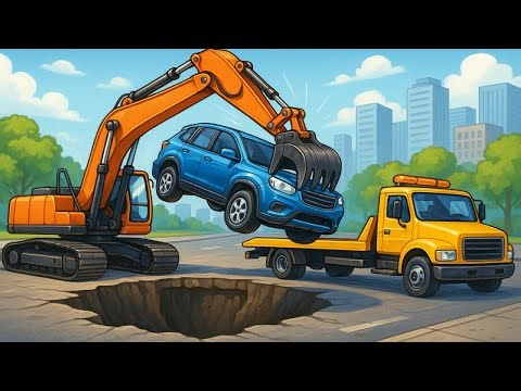 Power Line Repair! Excavator Clamp & Flat Bed Truck Troubleshooting After Storm | Construction Story