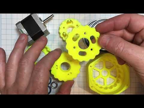 Dual Linked Two stage Cycloidal Gearbox 3D Printed NEMA17