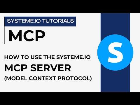 How to use the systeme.io MCP server (Model Context Protocol) | systeme.io tutorials