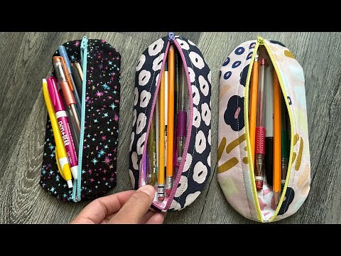 Easy Pencil Pod Zipper Pouch: Step-by-Step Sewing Tutorial