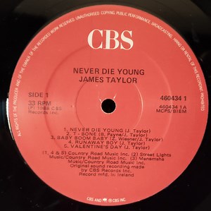 James Taylor - Never Die Young