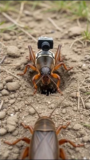 Micro Camera on a Mole Cricket | Real Underground Colony POV Documentary#shorts#foryou
