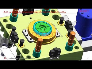 Bottle cap spinning thread core mold design with chain drive by ocoot.com