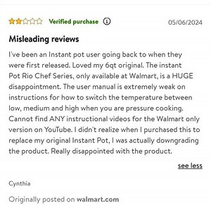 [Walmart] Instant Pot® RIO™ Chef Series Multi-Cooker, 6QT for $59 - RedFlagDeals.com Forums