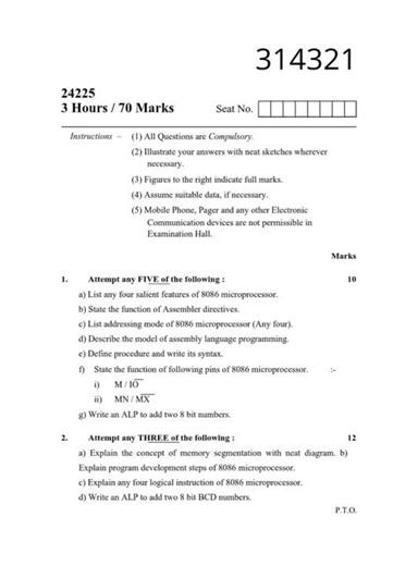 (MIC) msbte k scheme summer 2026 Microprocessor Programming imp paper #314321 #kscheme #msbte