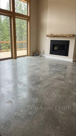 This Floor actually GLOWS! 💡 #diy #epoxy #viral