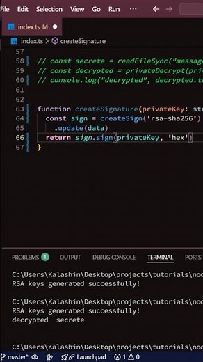 How to generate a digital signature with Node.js #coding #encryption #nodejs #typescript #backend