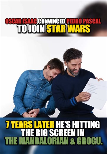 Throwback to when Oscar Isaac said he convinced Pedro Pascal to join Star Wars! 7 Years later he’s going to be on the big screen for The Mandalorian and Grogu! #starwars #pedropascal #oscarisaac #themandalorian #mandalorian