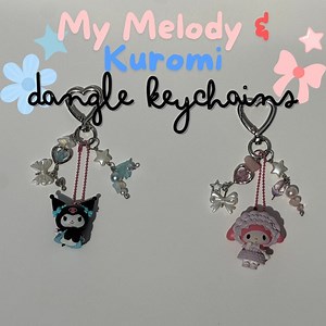 My Melody & Kuromi Dangle Keychains | Sanrio Cute Keychain | My Melody Kuromi Gift | Kawaii Heart Star | Natural Crystal Beads | Handmade - Etsy UK