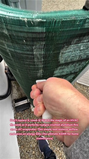 Extreme Satisfaction ✨🌬️ Restoring AC Fins with a Fin Comb #asmr #satisfying #tools #cool #heat #how
