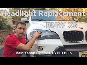 Removing the BMW X5 headlight bulb