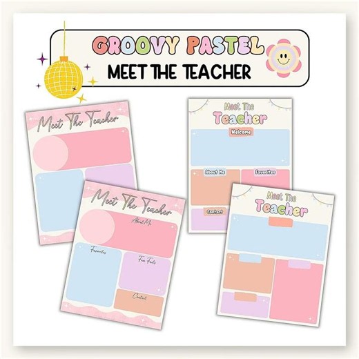 Groovy Pastel Meet the Teacher Video Ideas