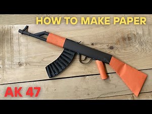 How to make paper gun AK 47 | origami gun ak 47 easy gun tutorial