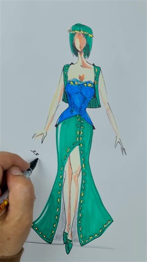 Fashion Sketch Magic ⚡ SSM Fashion Haute Couture 2026 #shorts