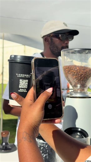 T-Connect digital cafe experience at @moshoeshoewalk #moshoeshoewalk2026 #starlink #lesotho #tconnect #coffee