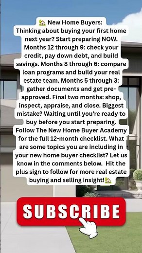 12 Month First Time Home Buyer Timeline: What to Do Before You Buy