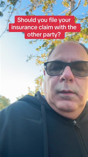 Should you file your insurance claim with the other party? #freeconsultation #flw152617 #insuranceclaim #insuranceadjuster #subrogation