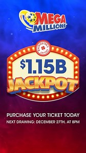 9.2K views · 18 reactions | There’s big, and then there’s BIG! Play for your chance at this massive $1.15 BILLION Jackpot. Next Mega Millions drawing is Friday, 12/27! | Washington's Lottery | Facebook