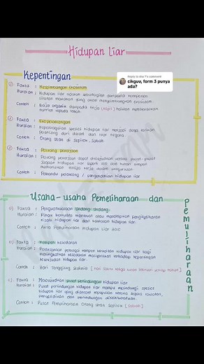 BAB 04 : Tumbuhan Semula Jadi di Malaysia - BAB 05 : Hidupan Liar di Malaysia Tingkatan 3 💚Geografi🌍
