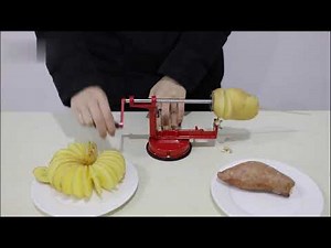 Manual Spiral Potato Slicer Metal Rotate Vegetable Fruit Tools Kitchen Tool