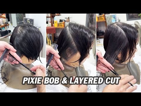 Quick Pixie Bob Cut & Short Layered Bob Haircut Tutorial With Easy Hair Cutting Tips