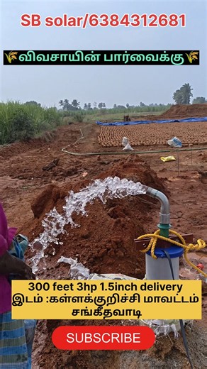 3hp bore well solar water pump installation for agriculture #solarwaterpump