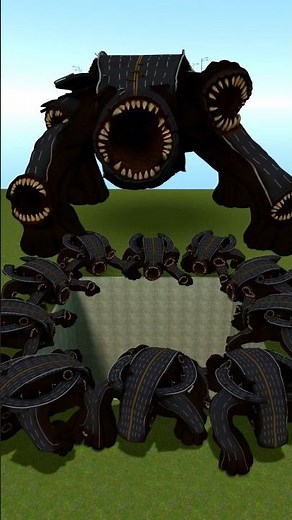 EVOLUTION OF ROAD EATER PHASE 1-3 FALL INTO GIANT PIT! GMOD Garry’s Mod #shorts