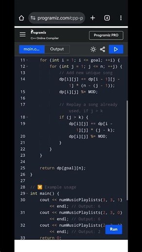 🎵 C++ Program to Count Valid Music Playlists | DP Solution Explained | Leetcode