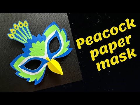 DIY Peacock paper mask | How to make a peacock mask | animal/bird paper mask ideas