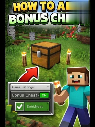 How to Enable Bonus Chest in Minecraft New World (Easy Tutorial)#minecraft #shorts#viral#shortfeeds