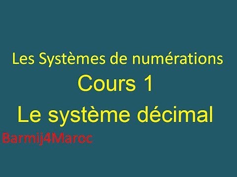 Les Systèmes de Numération أنظمة العد 1 Le Système Décimal