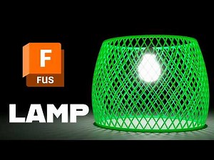 Autodesk Fusion Spiral Lampshade Tutorial for 3D Printing (Surface Loft + Thicken)