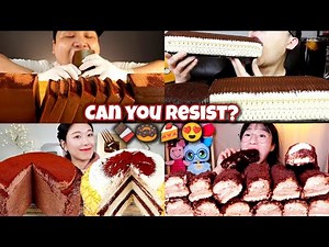 Can You Resist This Chocolate Mukbang? 🍫| Most Satisfying ASMR with Cake, Ice Cream & Biscuits 🍨🍰