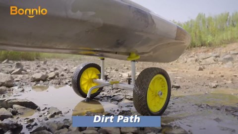 Bonnlo Kayak Cart Dolly Kayak Wheels Detachable Canoe Cart with Solid Tires and Kickstand Kayak Trolley