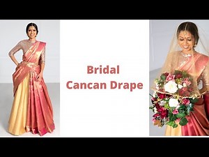How to drape Wedding Cancan Saree | Easy Silk Saree Draping | Half Saree Wearing Styles