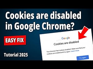 [SOLVED] How To Enable Cookies Are Disabled in Google Chrome?