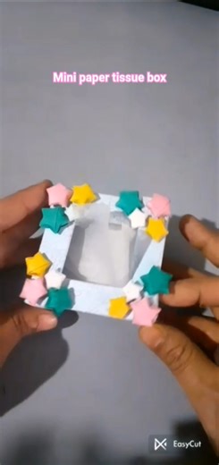 diy mini paper tissue box ..origami paper tissue box