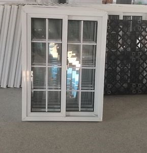 [Hot Item] Soundproof PVC Sliding Vinyl Windows with Screen and Grill Design for House