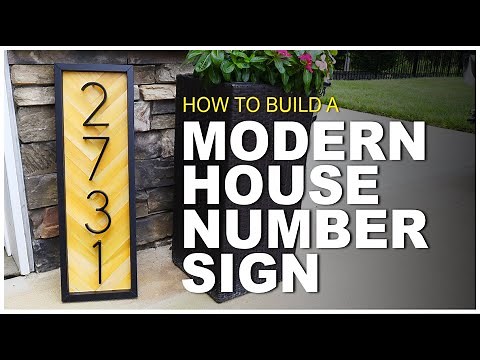 DIY Modern House Number Sign