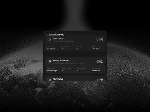 Animated Cybersecurity Data Cards — UI Motion Design for Security Dashboards